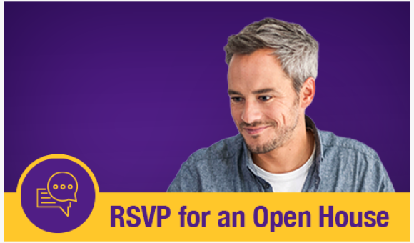 image promoting open house events at hunter continuing education