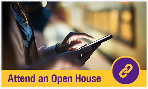 image promoting open house events at Hunter College Continuing Education