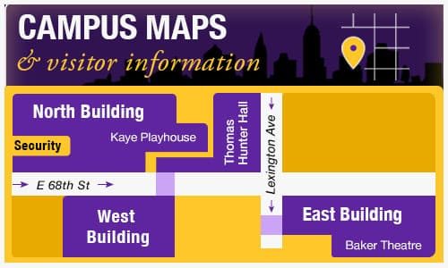 image linking to Hunter Continuing Education campus map, directions, and visitor information