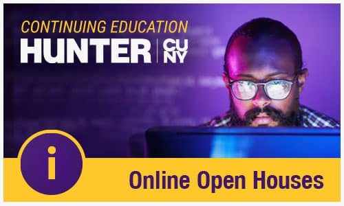 image linking to online open houses at Hunter Continuing Education in New York City